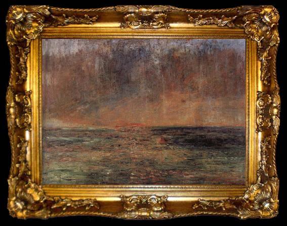 framed  James Ensor Large Seascape-Sunset, ta009-2